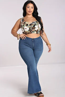 Hell Bunny Adelaida Crop Top Black Discount