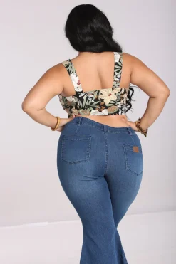 Hell Bunny Adelaida Crop Top Black Discount