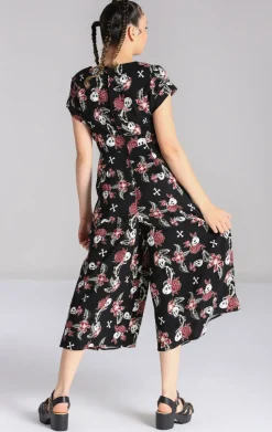 Hell Bunny Alani Jumpsuit Black/Red Online
