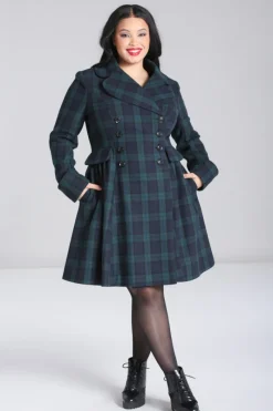 Hell Bunny Alessandra Coat Green New
