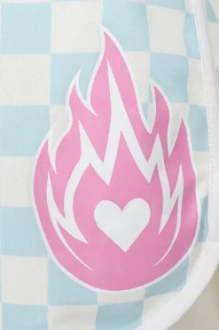 Hell Bunny Alexis Shorts Blue Clearance