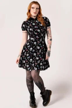 Hell Bunny Amanita Mini Dress Black Clearance