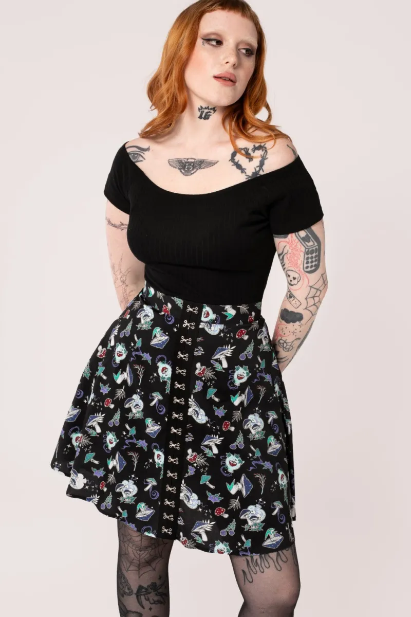 Hell Bunny Amanita Skirt Black Discount