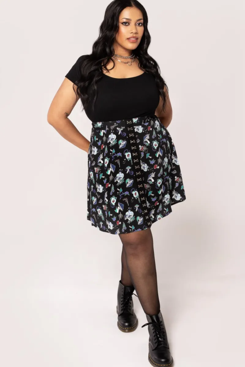 Hell Bunny Amanita Skirt Black Discount