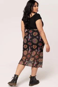 Hell Bunny Amias Mesh Skirt Black Hot