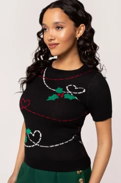 Hell Bunny Angelica Top Black New