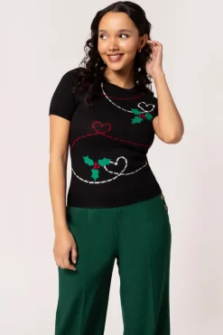 Hell Bunny Angelica Top Black New