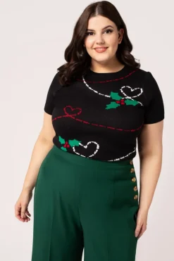 Hell Bunny Angelica Top Black New