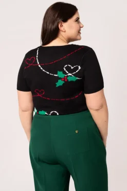 Hell Bunny Angelica Top Black New