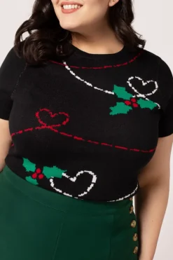 Hell Bunny Angelica Top Black New