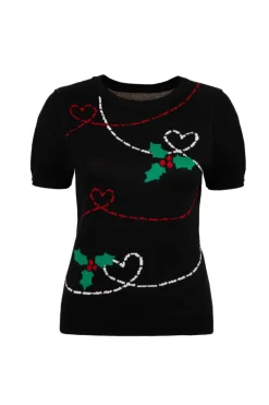 Hell Bunny Angelica Top Black New