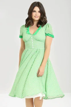 Hell Bunny Anne Marie Dress Green
