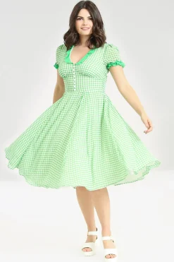 Hell Bunny Anne Marie Dress Green