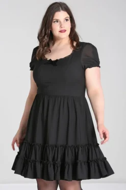 Hell Bunny Annette Dress Black Hot