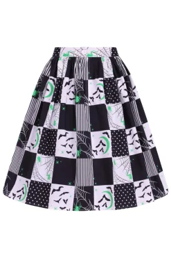 Hell Bunny Annie 50's Skirt Black Discount