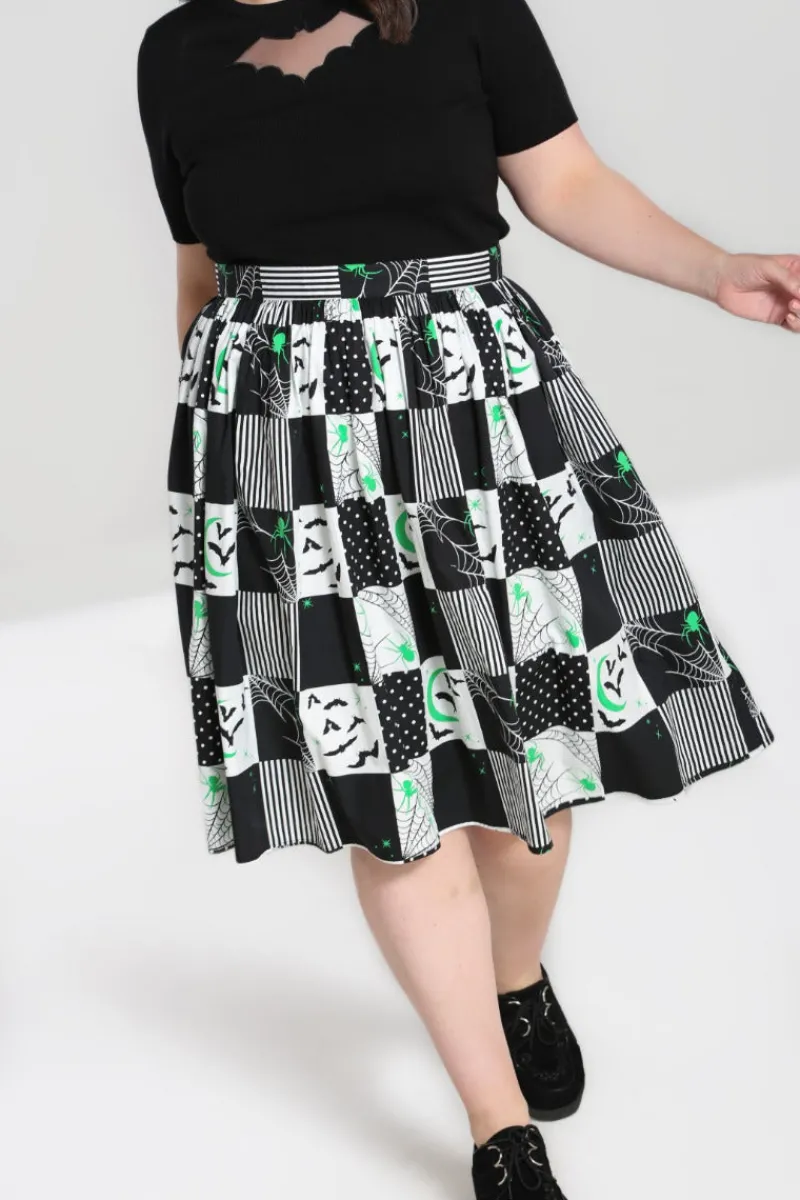 Hell Bunny Annie 50's Skirt Black Discount