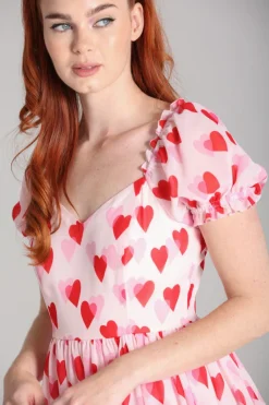 Hell Bunny Aphrodite Mini Dress Pink Discount