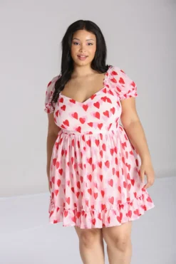 Hell Bunny Aphrodite Mini Dress Pink Discount