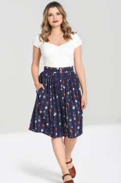 Hell Bunny Asta Skirt Blue Discount