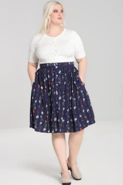 Hell Bunny Asta Skirt Blue Discount