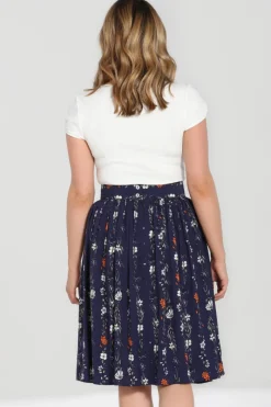 Hell Bunny Asta Skirt Blue Discount