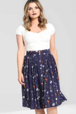 Hell Bunny Asta Skirt Blue Discount