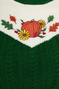 Hell Bunny Autumn Top Green Sale