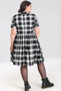 Hell Bunny Avril Mid Dress Grey Outlet