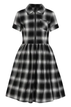 Hell Bunny Avril Mid Dress Grey Outlet