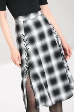 Hell Bunny Avril Skirt Grey Sale