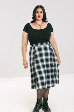 Hell Bunny Avril Skirt Grey Sale