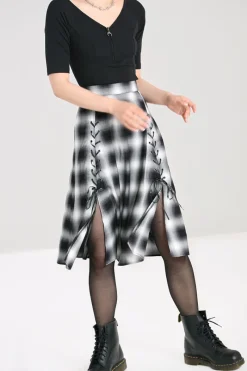 Hell Bunny Avril Skirt Grey Sale