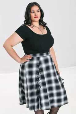 Hell Bunny Avril Skirt Grey Sale