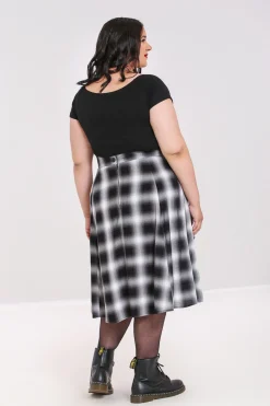 Hell Bunny Avril Skirt Grey Sale