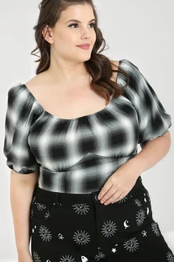 Hell Bunny Avril Top Grey Online