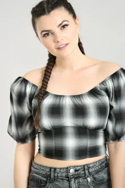 Hell Bunny Avril Top Grey Online