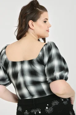 Hell Bunny Avril Top Grey Online