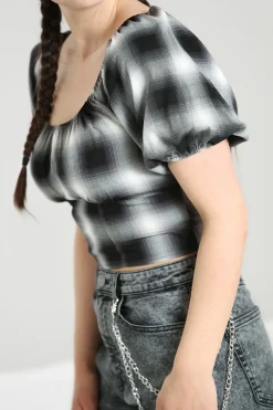 Hell Bunny Avril Top Grey Online