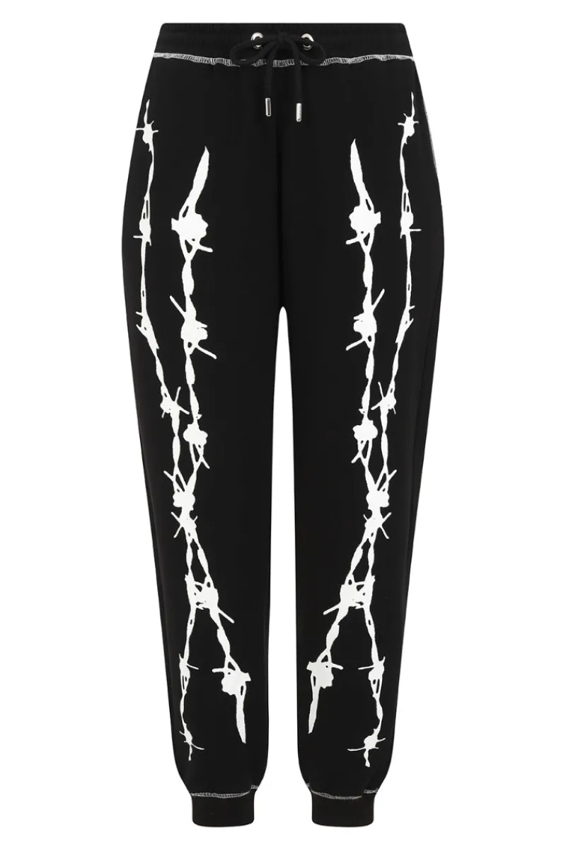Hell Bunny Barbed Wire Joggers Black