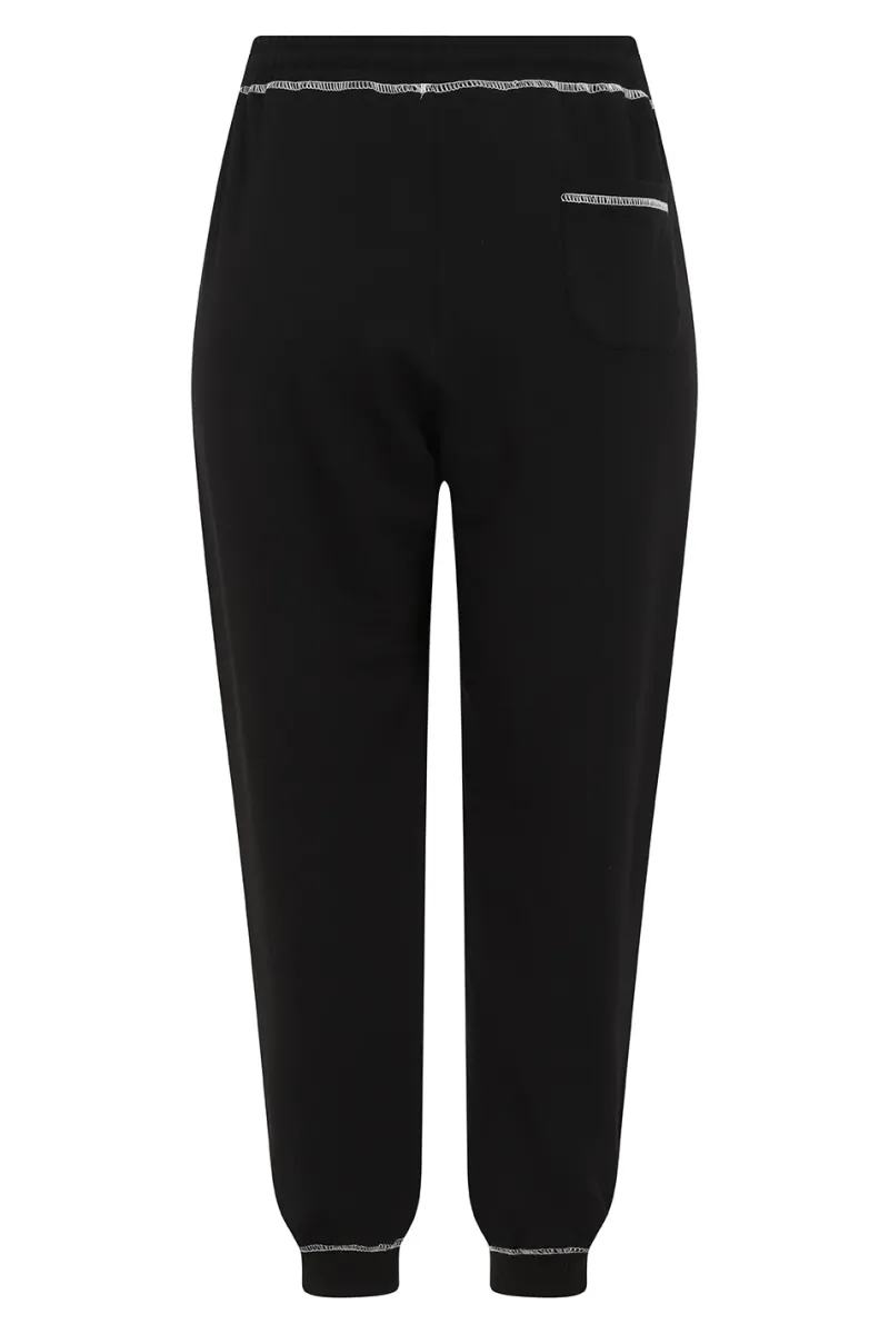 Hell Bunny Barbed Wire Joggers Black