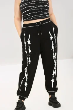 Hell Bunny Barbed Wire Joggers Black