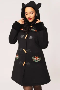Hell Bunny Basil Coat Black Best