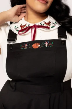 Hell Bunny Basil Pinafore Dress Black Best