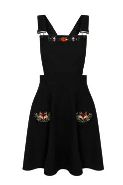 Hell Bunny Basil Pinafore Dress Black Best