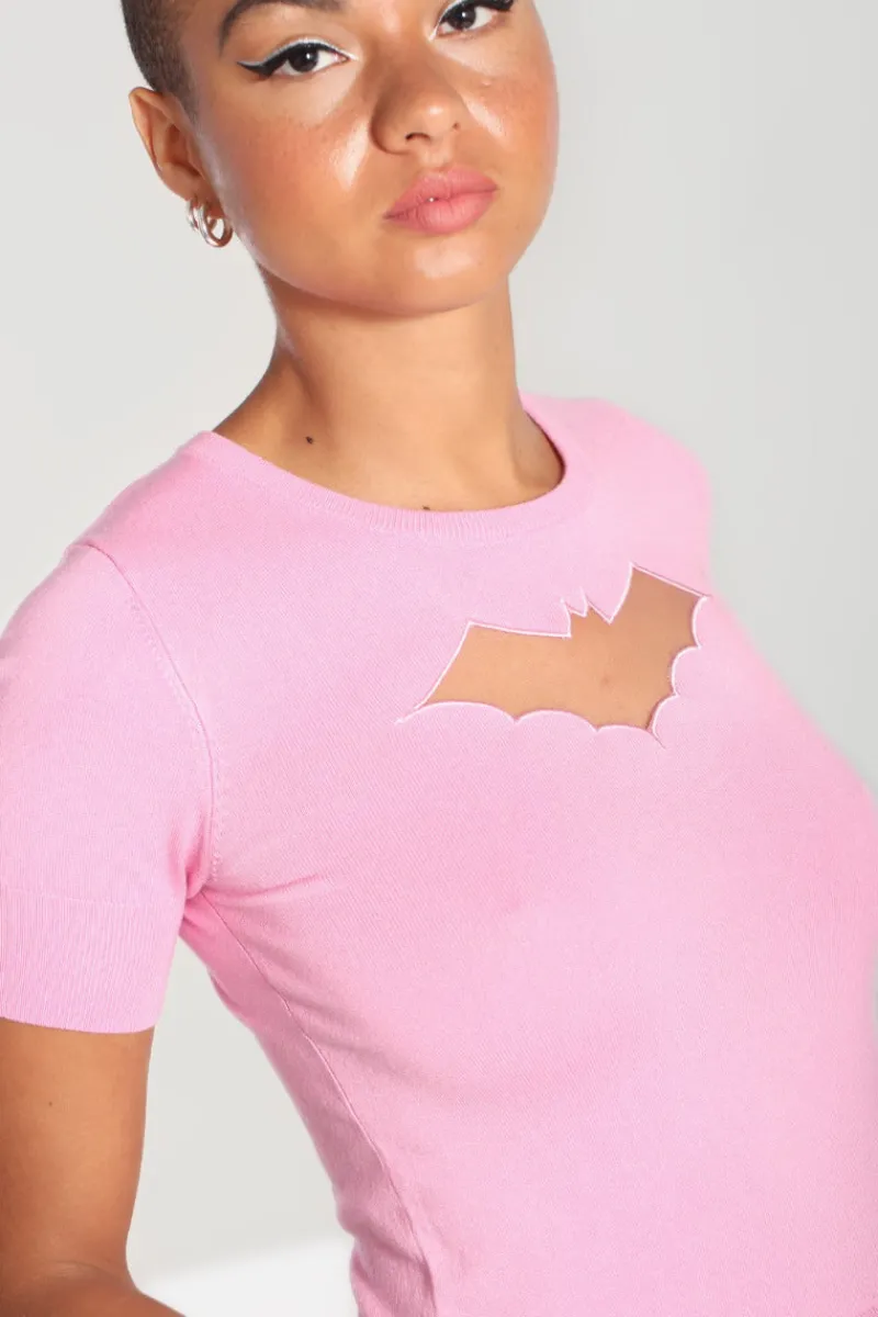 Hell Bunny Bat Top Pink Best
