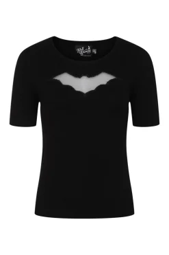 Hell Bunny Bat Top Black Clearance