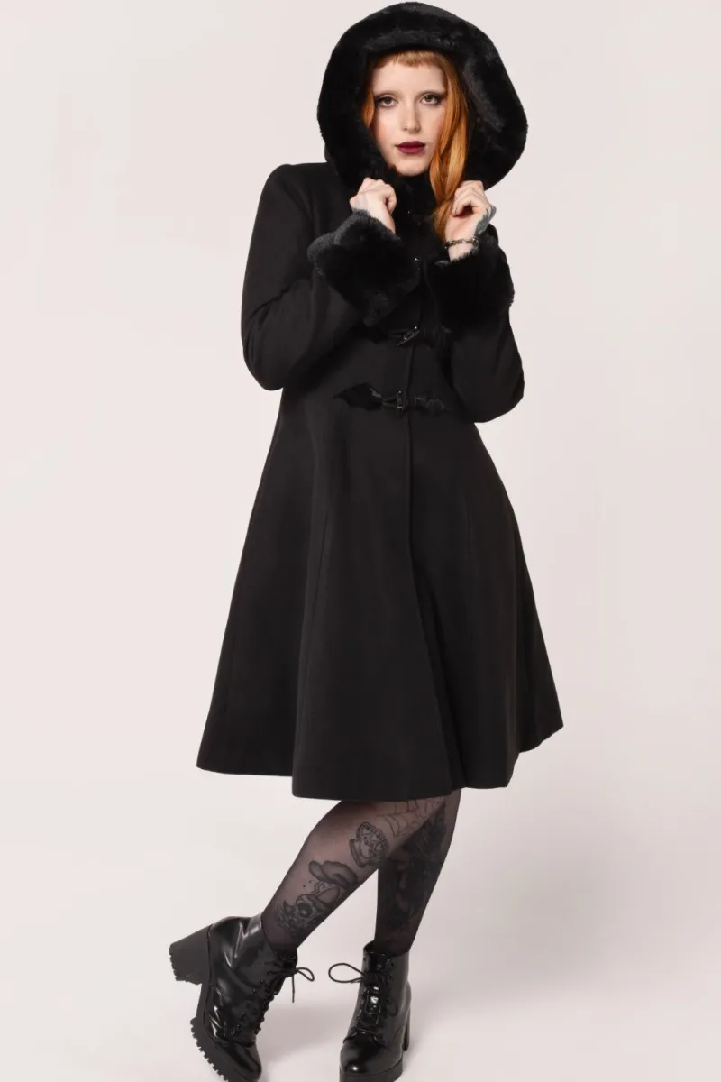 Hell Bunny Batilda Coat Black