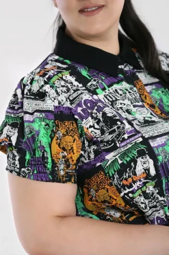 Hell Bunny Be Afraid Blouse Black New