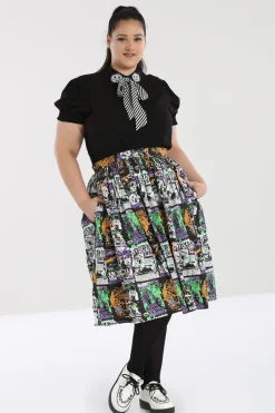 Hell Bunny Be Afraid 50's Skirt Black Best