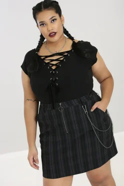 Hell Bunny Belladonna Top Black Outlet